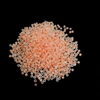 Cream light pink round glass seed beads - size 2.3 mm - weight 50 g