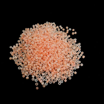 Cream light pink round glass seed beads - size 2.3 mm - weight 50 g
