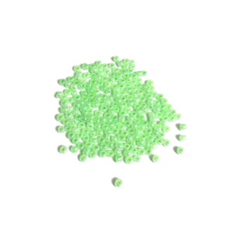Pearly round light green seed beads - size 3 mm - weight 50 g