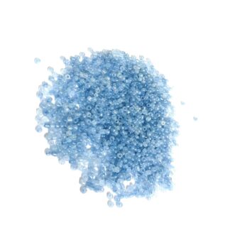 Pearly round light blue seed beads - size 2.5 mm - weight 50 g
