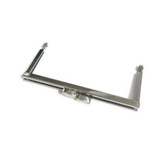 Silvery metal handbag frame - size 60 x 120 mm