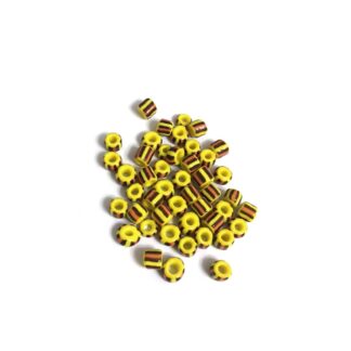 Orange yellow and brown seed beads - size 4.5 mm - weight 50 g