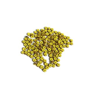 Orange yellow and brown seed beads - size 3.5 mm - weight 50 g