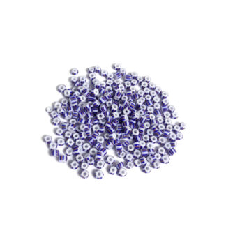 Red blue and white seed beads - size 3 mm - weight 50 g