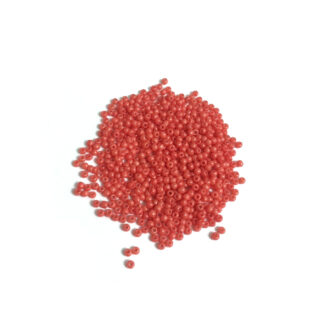 Pinkish red round seed beads - size 2 mm - weight 42 g