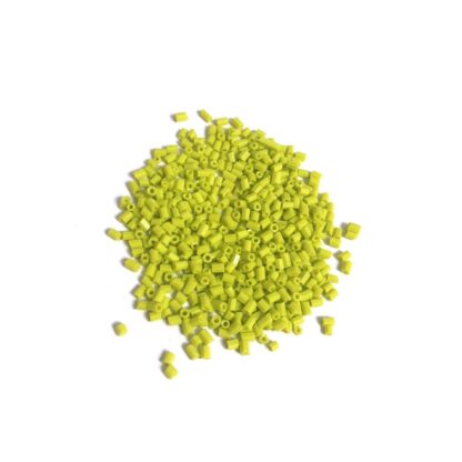 Greenish yellow seed beads - size 2.5 mm - weight 50 g