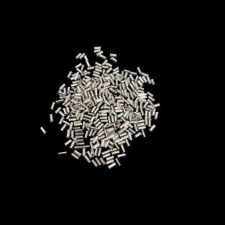 Silvery bugle seed beads - size 2 x 3.5 mm - weight 46 g