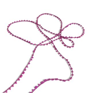 Pink seed bead braided string by metre - diametre 2.5 mm