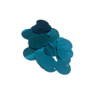 Round greenish blue sequins - diametre 18 mm - weight 5 g