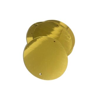 Round golden sequins - diametre 50 mm - 6 pieces