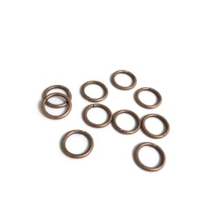 Bronze metal jump rings - diametre 16 mm - 10 pieces