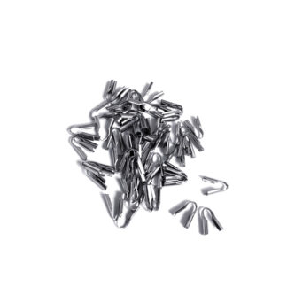 Grey metal chain connector ends - size 3 x 8 mm - weight 5 g