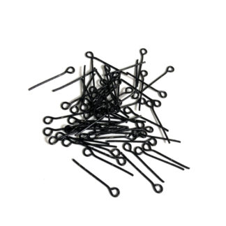 Black metal eye pins - length 21 mm - weight 5 g