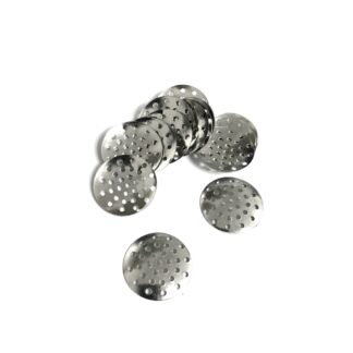 Round silvery metal bases - diametre 18 mm - weight 5 g
