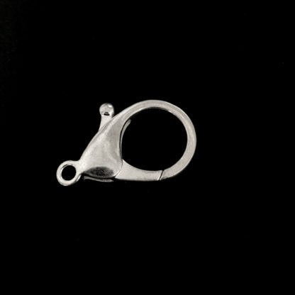 Silvery metal lobster clasp - size 25 x 35 mm
