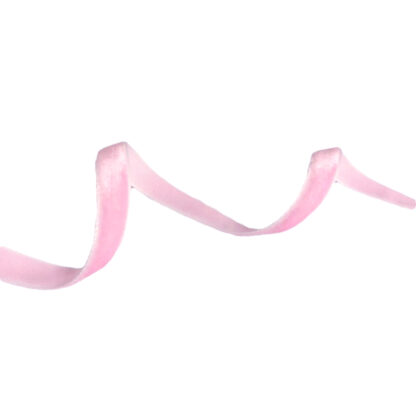 Light pink velvet ribbon by metre - width 10 mm