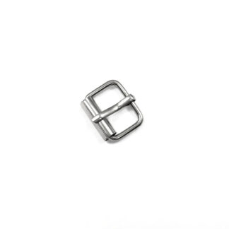 Silvery metal rectangular buckle - size 19 x 24 mm - 3 pieces