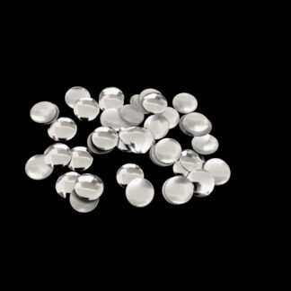 Silvery metal round iron-on rhinestones - diametre 8 mm - weight 10 g