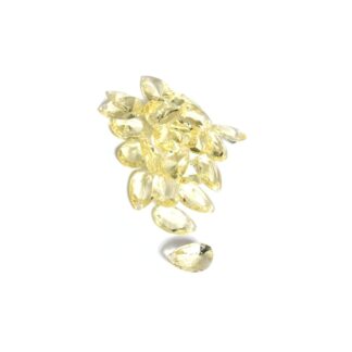 Yellow plastic drop pendants - size 8 x 18 mm - weight 5 g
