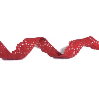 Red lace trim by metre - width 19 mm