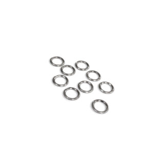 Bra strap adjustment silvery plastic rings - size 10 mm - 10 pieces