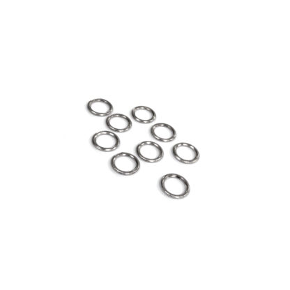 Bra strap adjustment silvery plastic rings - size 10 mm - 10 pieces