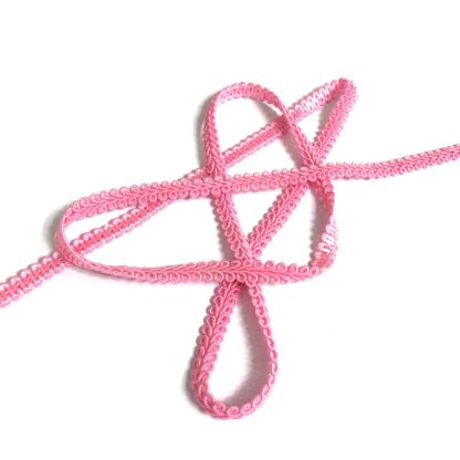 Flat light pink lace trim by metre - width 8 mm