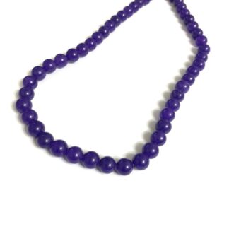 Round purple stone beads by strand - diametre 8 mm - length 38 cm