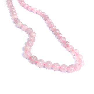 Round light pink stone beads by strand - diametre 8 mm - length 38 cm