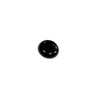Flat round black stone cabochons by piece - diametre 15 mm
