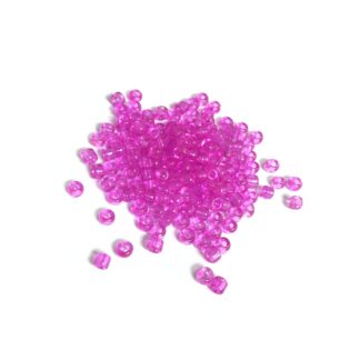 Bluish pink round seed beads - size 4 mm - weight 50 g