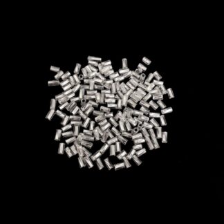 Twisted silvery bugle seed beads - size 2.5 x 5 mm - weight 50 g