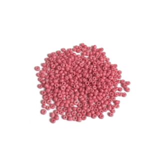 Reddish pink round seed beads - size 2.5 mm - weight 50 g