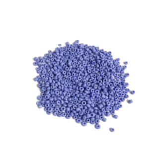 Round purplish blue seed beads - size 2.5 mm - weight 50 g