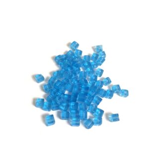 Light blue cube seed beads - size 4 mm - weight 50 g