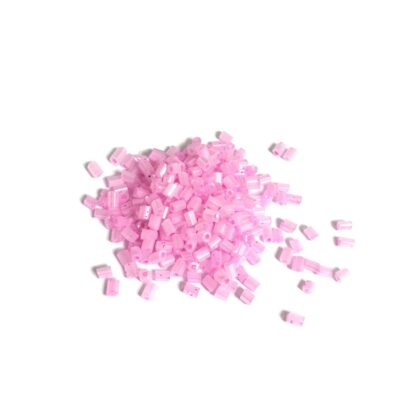 Light pink bugle seed beads - size 3 mm - weight 50 g