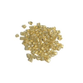 Faceted golden yellow seed beads - size 4 mm - weight 50 g