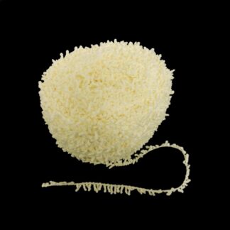 Light yellow fringe yarn - width 10 mm - weight 100 g