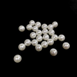Pearly round cream white beads - diametre 12 mm - approximately 54 pieces