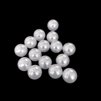 Pearly round white beads - diametre 12 mm - approximately 52 pieces