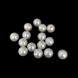 Pearly round white beads - diametre 18 mm - approximately 18 pieces