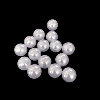 Pearly round white beads - diametre 18 mm - approximately 16 pieces
