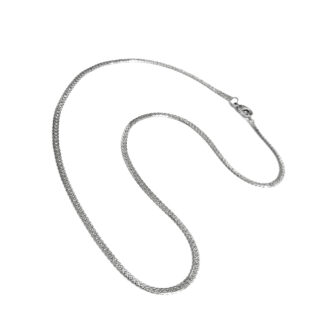 Silvery metal chain necklace - size 2.3 mm - circumference 46 cm
