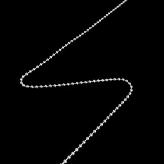 Silvery metal ball chain by metre - diametre 2 mm