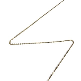 Dark golden oval metal link chain by metre - diametre 1.5 mm
