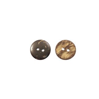 Round brown wooden buttons - diametre 15 mm - 10 pieces