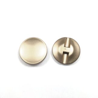Round concave golden plastic button - diametre 25 mm