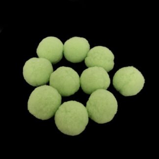 Yellowish light green pompons - diametre 30 mm - 10 pieces