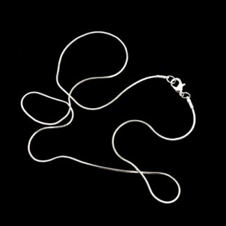 Silvery metal chain necklace - size 1 mm - circumference 56 cm