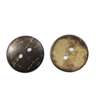 Round brown wooden buttons - diametre 30 mm - 3 pieces